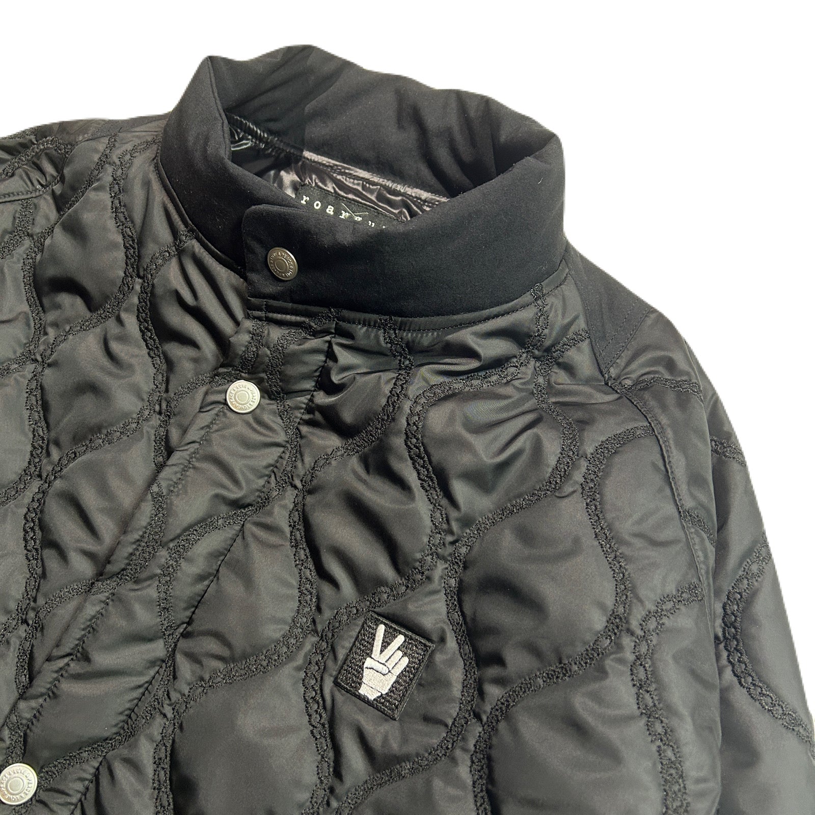 将图片加载到图库查看器，CHAIN QUILT JACKET / BLACK