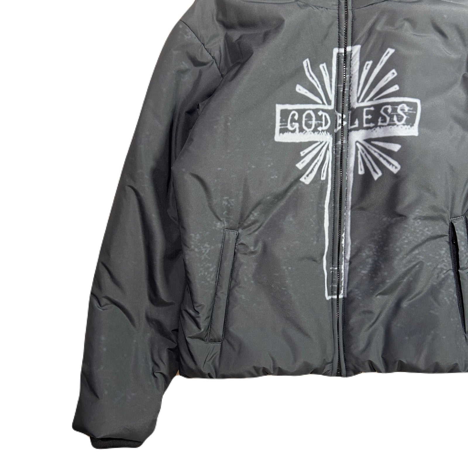 将图片加载到图库查看器，CROSS INKJET PRINT HOODIE / GRAY