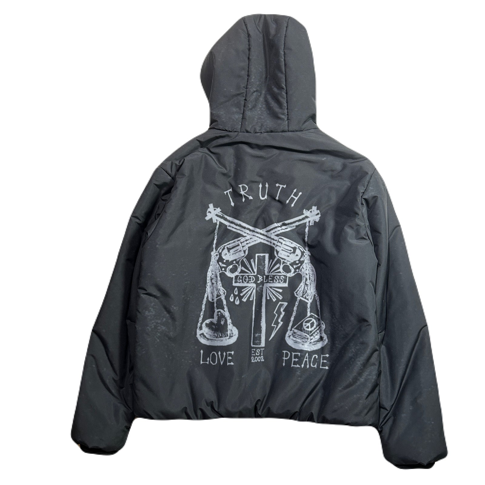将图片加载到图库查看器，CROSS INKJET PRINT HOODIE / GRAY