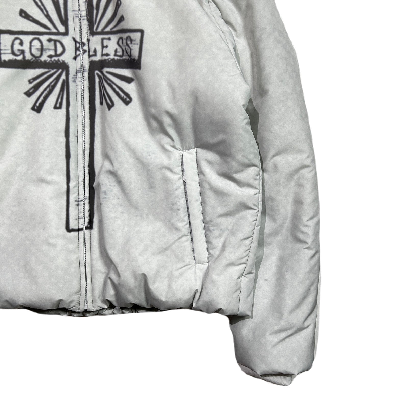 将图片加载到图库查看器，CROSS INKJET PRINT HOODIE / OFF WHITE