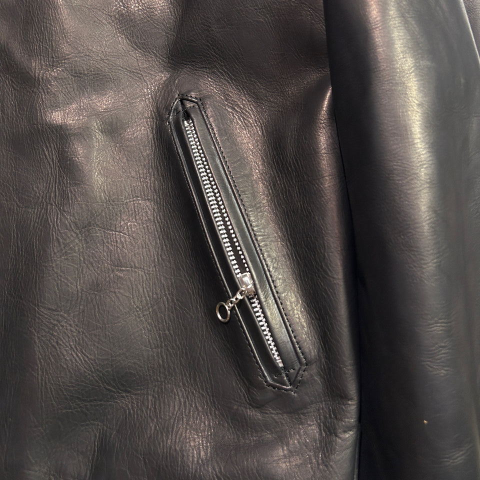 Load image into Gallery viewer, OIL WAX LEATHER JACKET / BLACK