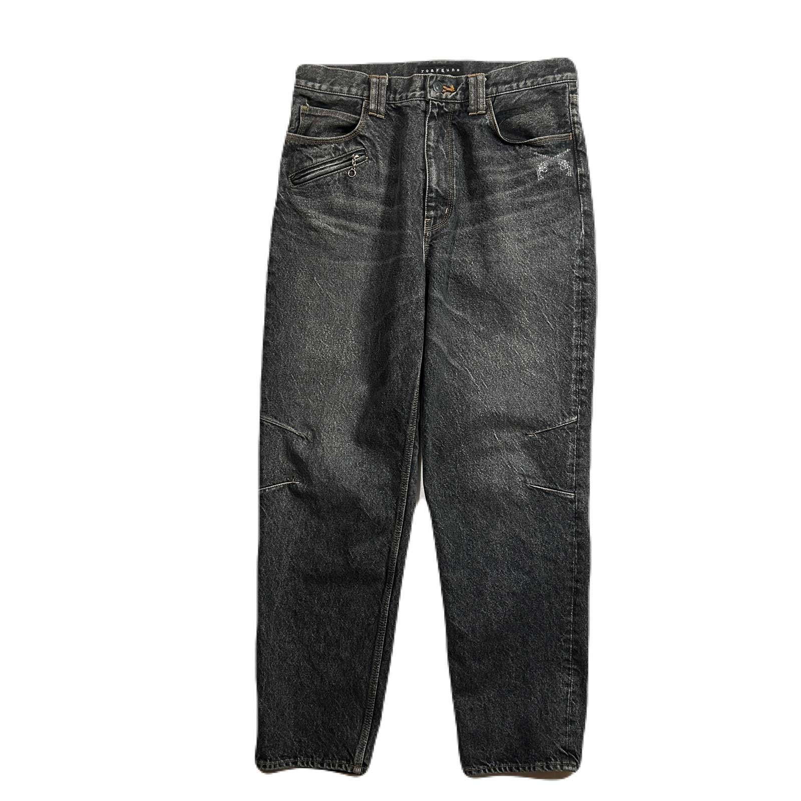 画像をギャラリービューアに読み込む, STONE BIO CRYSTAL DENIM PANTS  / BLACK