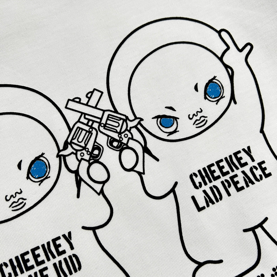 画像をギャラリービューアに読み込む, CHEEKEY PRINT L/S T-SHIRT / WHITE
