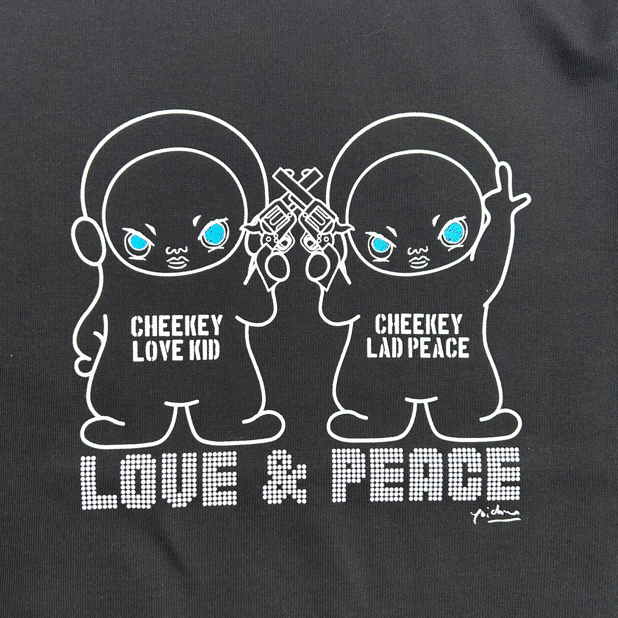 画像をギャラリービューアに読み込む, CHEEKEY PRINT L/S T-SHIRT / BLACK
