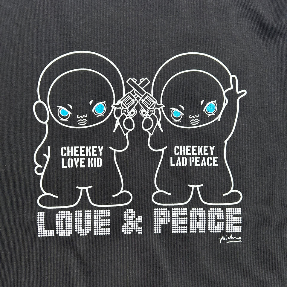 画像をギャラリービューアに読み込む, CHEEKEY PRINT L/S T-SHIRT / BLACK