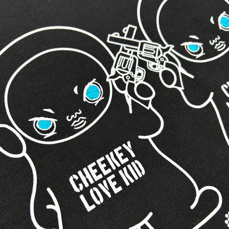 画像をギャラリービューアに読み込む, CHEEKEY PRINT L/S T-SHIRT / BLACK