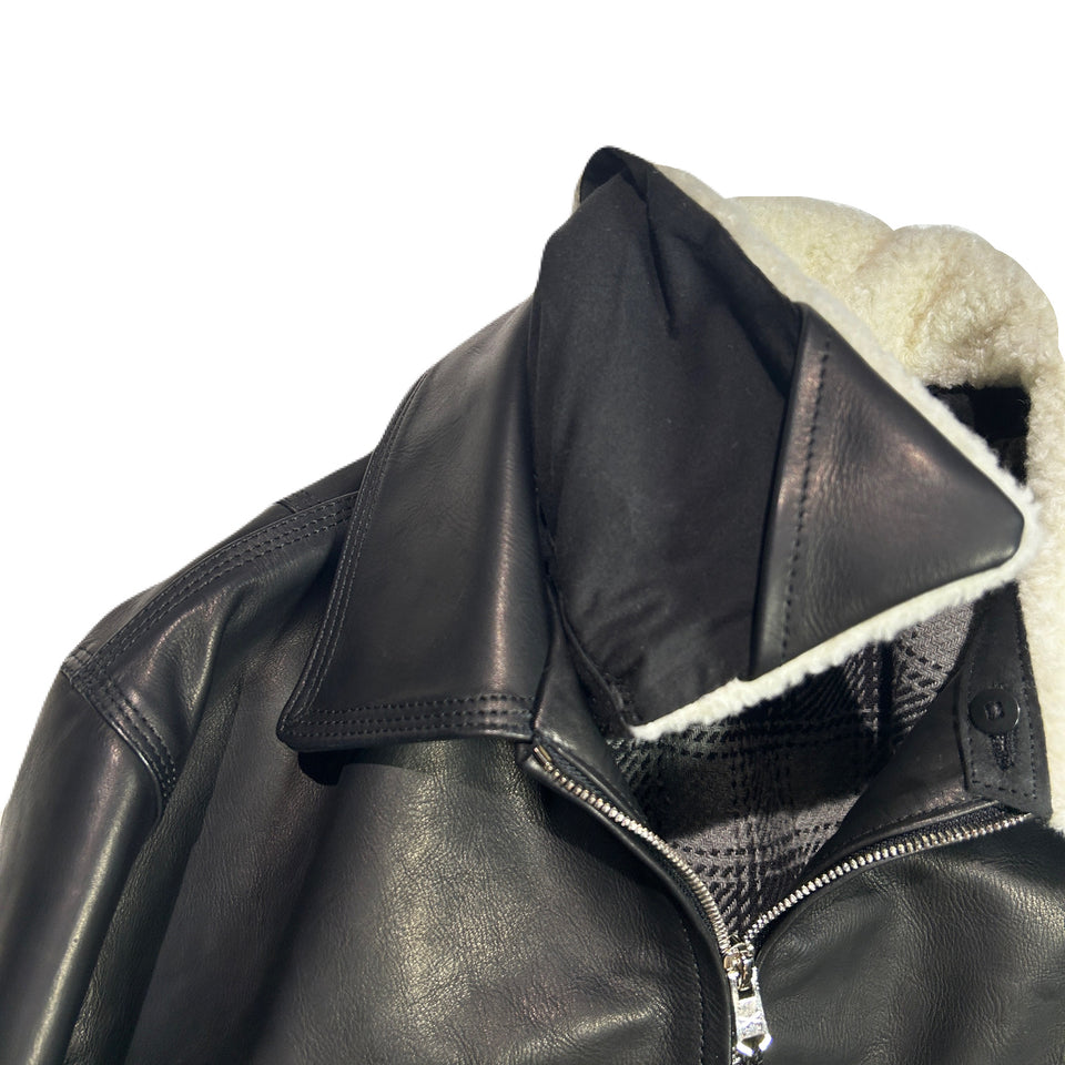 Load image into Gallery viewer, OIL WAX LEATHER JACKET / BLACK