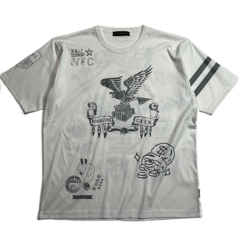 Load image into Gallery viewer, EAGLE PRINT T / WHITE