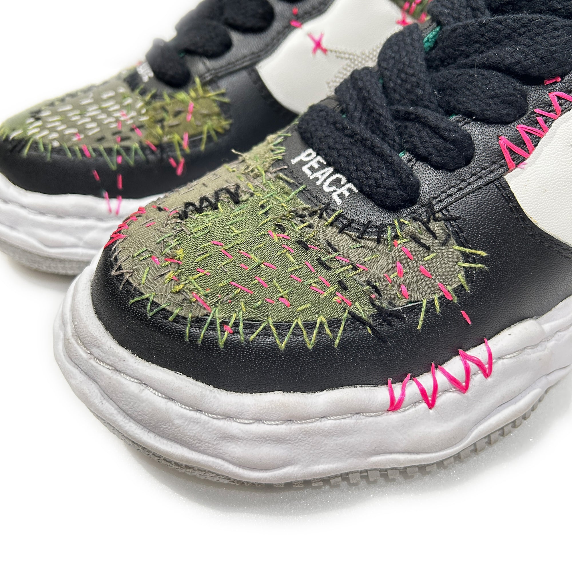 画像をギャラリービューアに読み込む, JunAle SASHIKO Maison MIHARAYASUHIRO SNEAKER / GREEN x WHITE