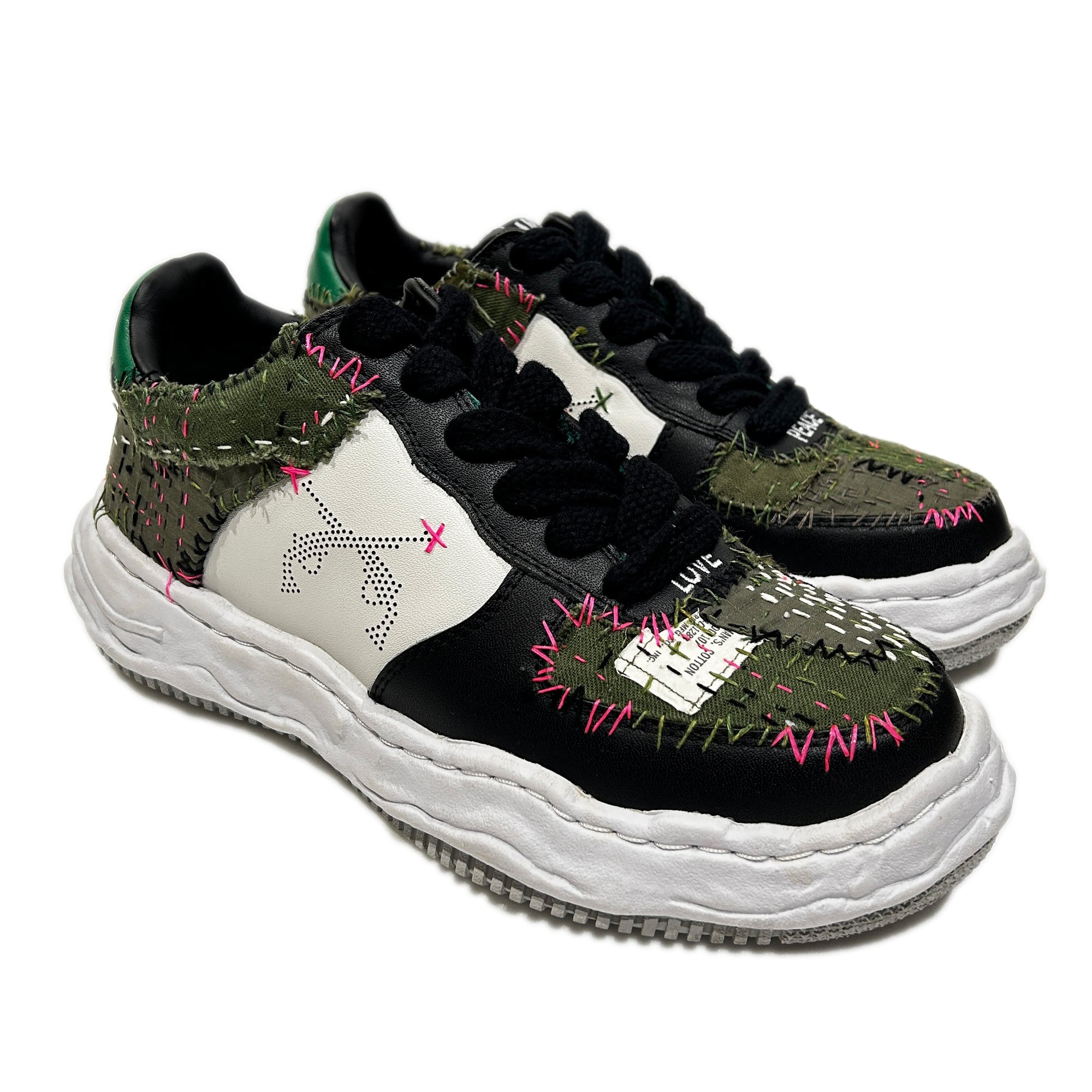 画像をギャラリービューアに読み込む, JunAle SASHIKO Maison MIHARAYASUHIRO SNEAKER / GREEN x WHITE