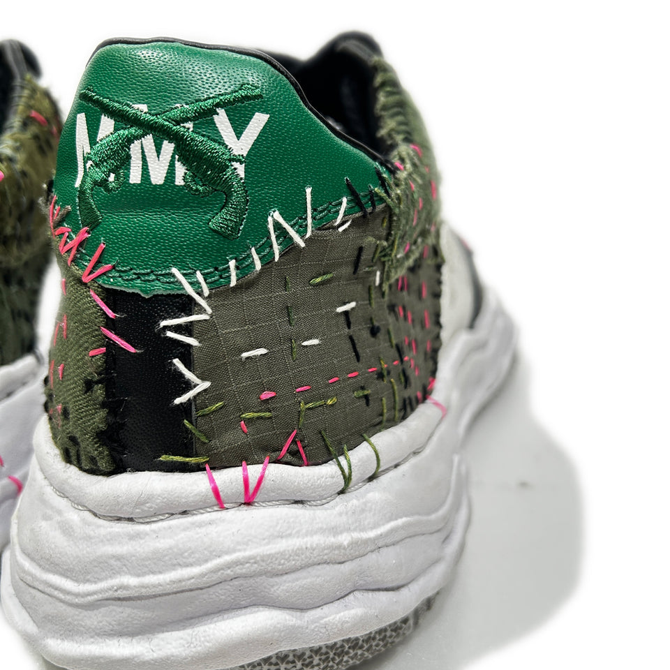 画像をギャラリービューアに読み込む, JunAle SASHIKO Maison MIHARAYASUHIRO SNEAKER / GREEN x WHITE