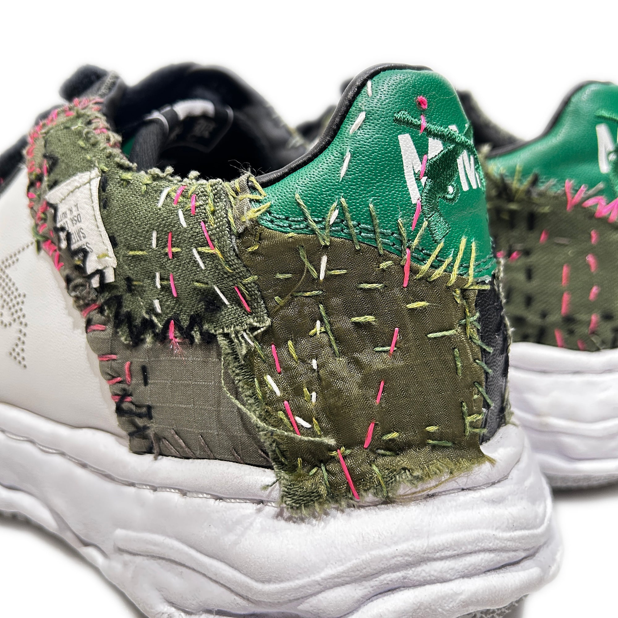 画像をギャラリービューアに読み込む, JunAle SASHIKO Maison MIHARAYASUHIRO SNEAKER / GREEN x WHITE