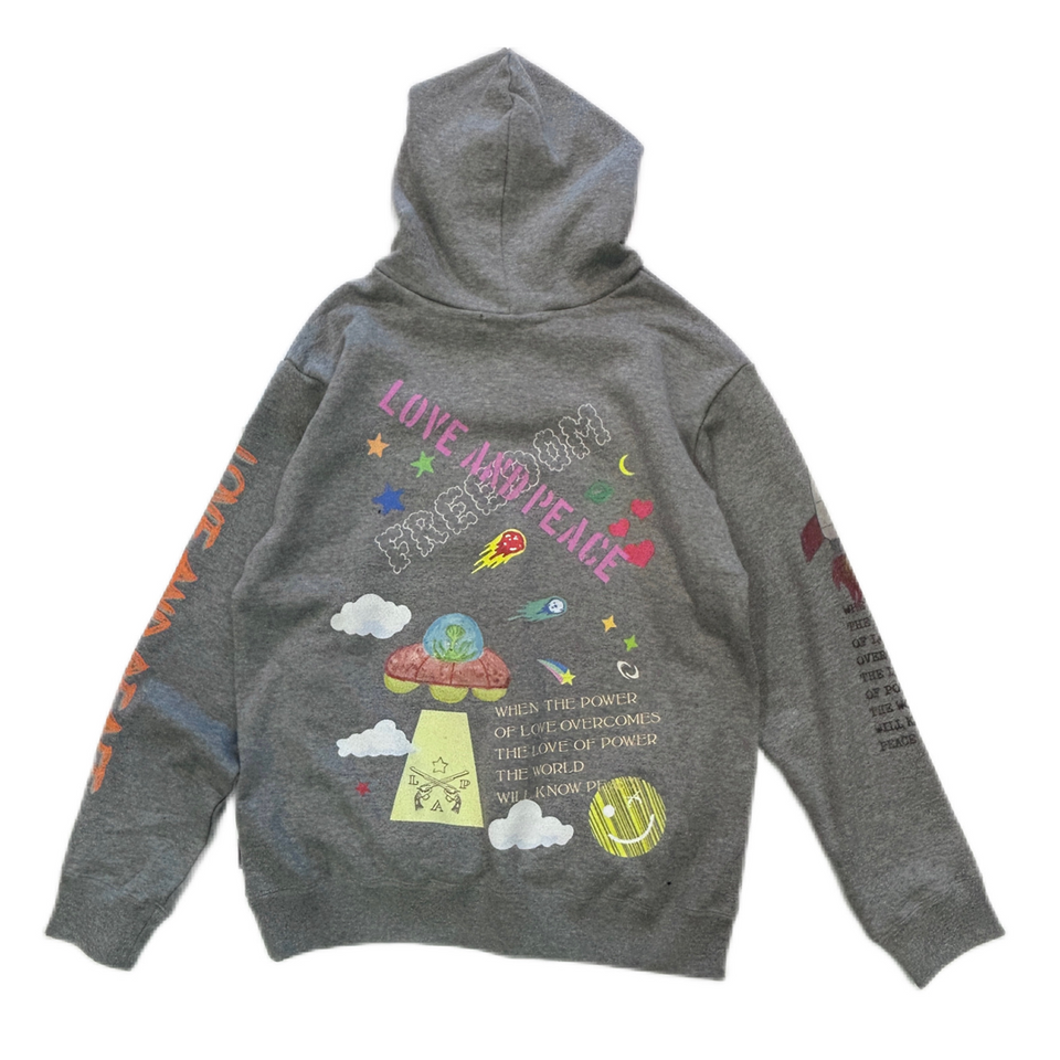 Load image into Gallery viewer, DREAM PRINT PULLOVER HOODIE / GRAY