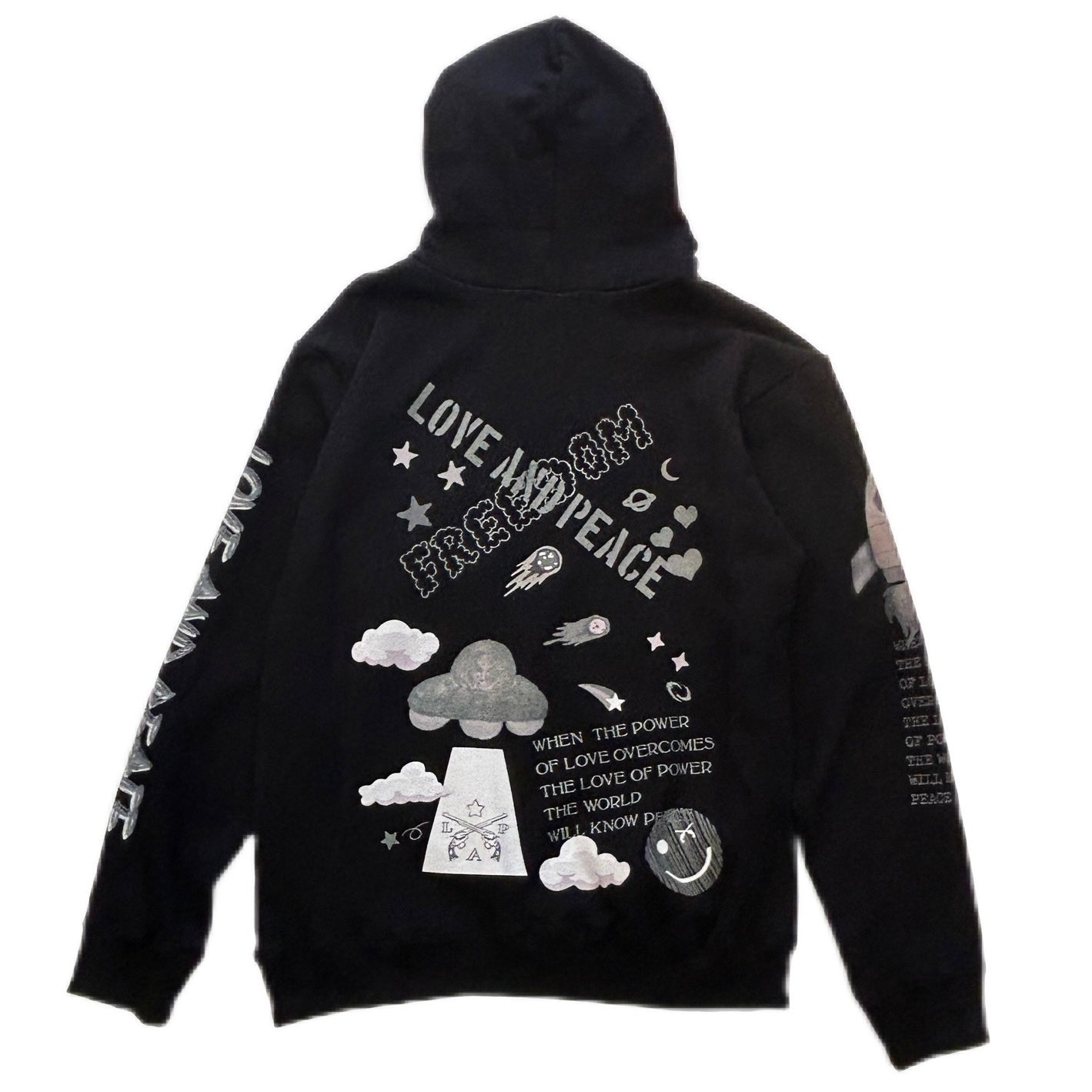 Load image into Gallery viewer, DREAM PRINT PULLOVER HOODIE / BLACK*WHITE