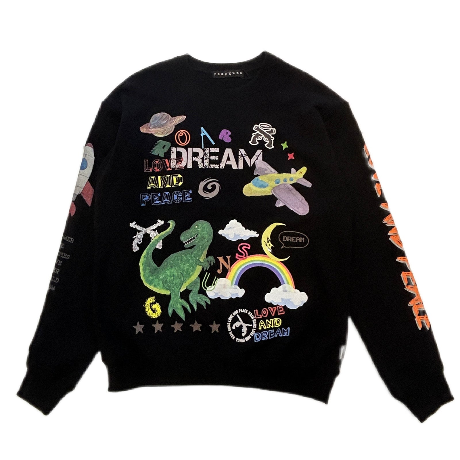 Load image into Gallery viewer, DREAM PRINT CREW NECK SWEAT / BLACK
