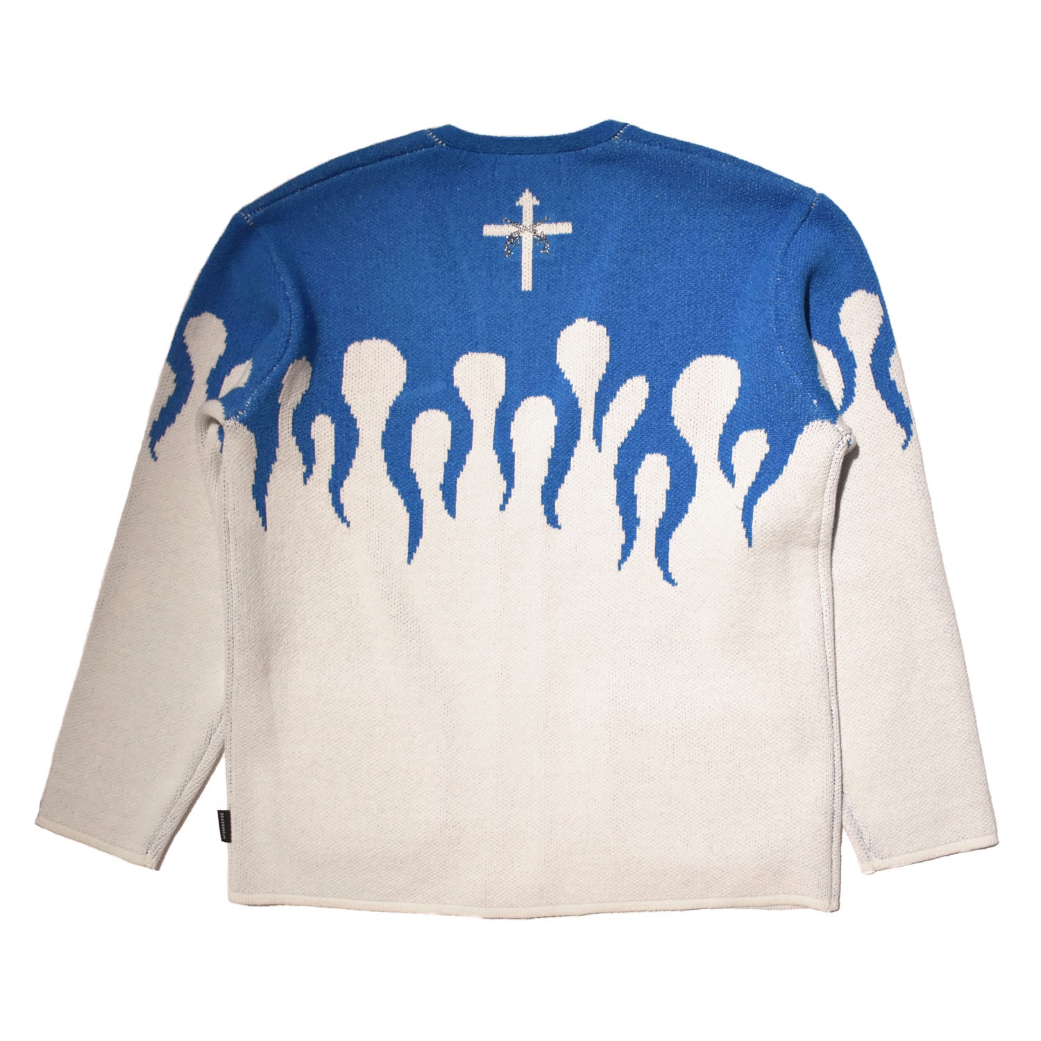 Load image into Gallery viewer, 5 GG NTERSIA KNIT CROSS CRYSTAL / BLUE x WHITE