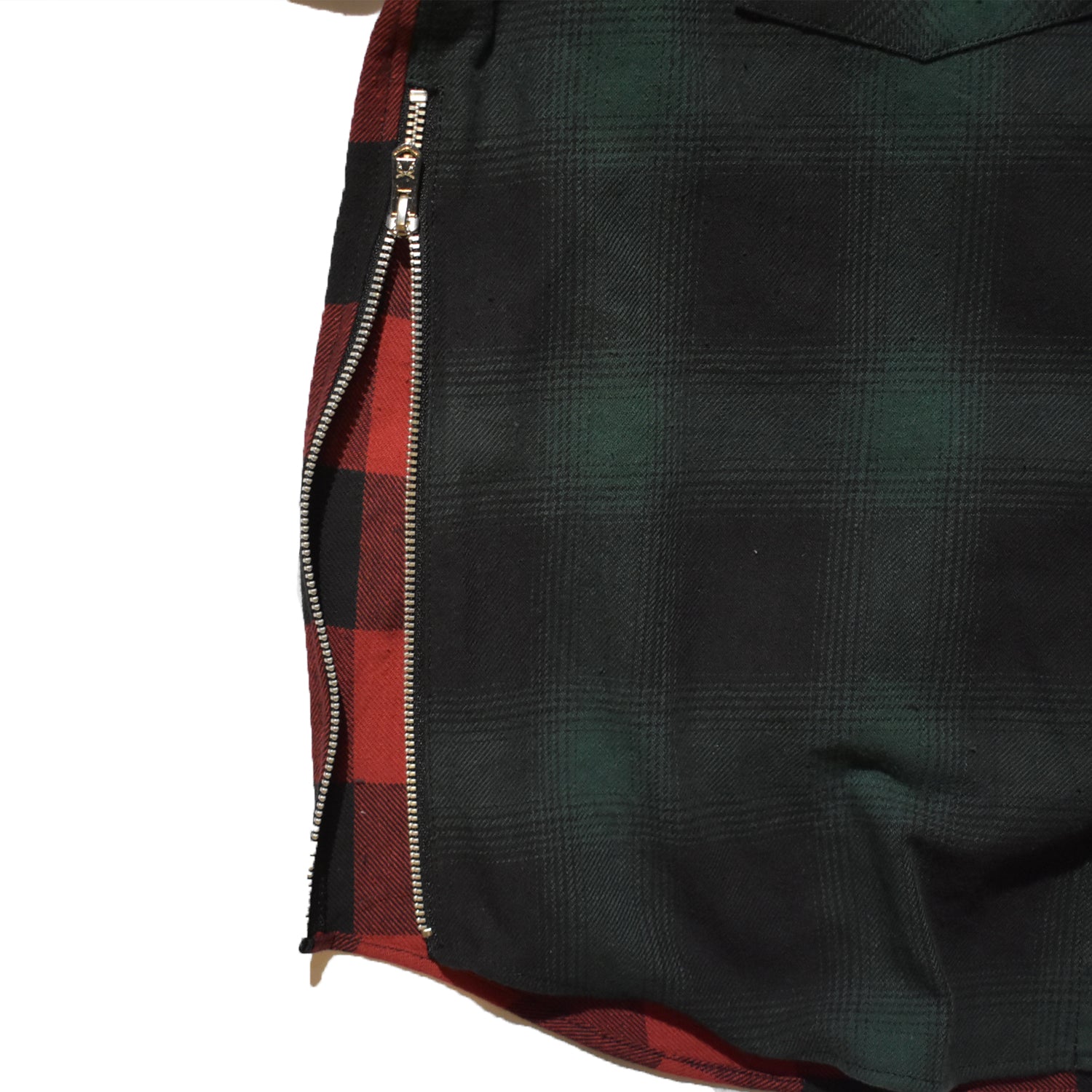 Load image into Gallery viewer, BUFFALO OMBRE CHECK SHIRT / GREEN x RED