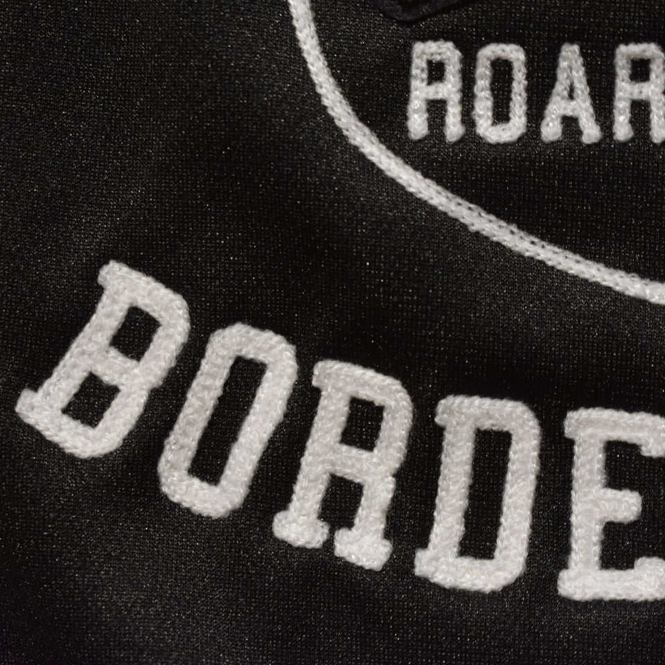 Load image into Gallery viewer, VARSITY TRACK JACKET EMBLEM / BLACK x BLACK