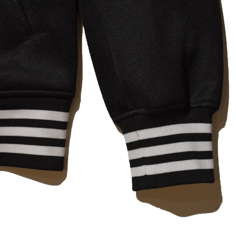 Load image into Gallery viewer, VARSITY TRACK JACKET EMBLEM / BLACK x BLACK