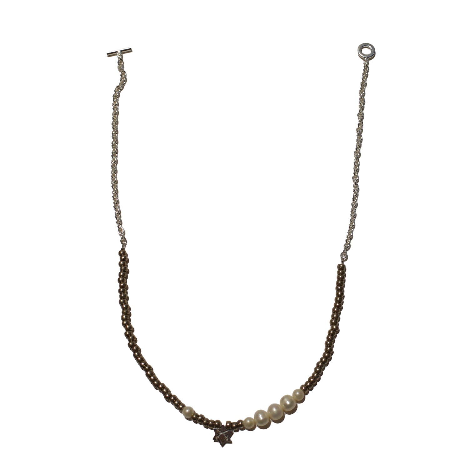 Load image into Gallery viewer, FRESH WATER PEARL BRASS NECKLACE