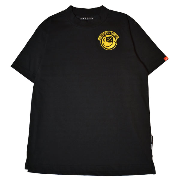 AddElm 8 WING MOCK NECK T / BLACK