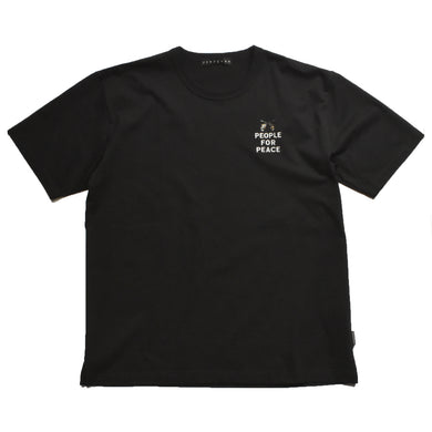 Re-Stock PEOPLE FOR PEACE EMBROIDERY CROSSGUN T  / BLACK
