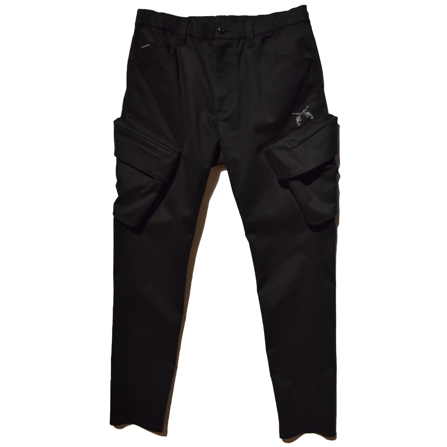 Load image into Gallery viewer, STRETCH CARGO PANTS CRYSTAL / BLACK