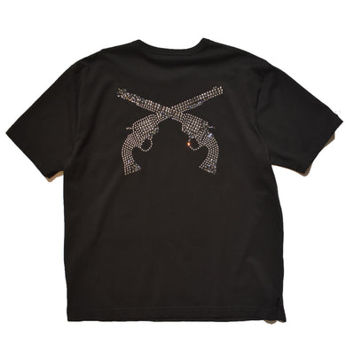 FREEDOM JERSEY PISTOL SWARO MOZAIC METAL OVERSIZE T BLACK