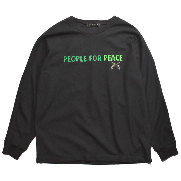 PEOPLE FOR PEACE CABLE KNIT JERSEY / BLACK