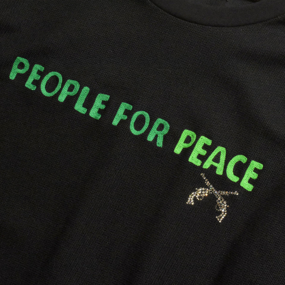 Load image into Gallery viewer, PEOPLE FOR PEACE CABLE KNIT JERSEY / BLACK