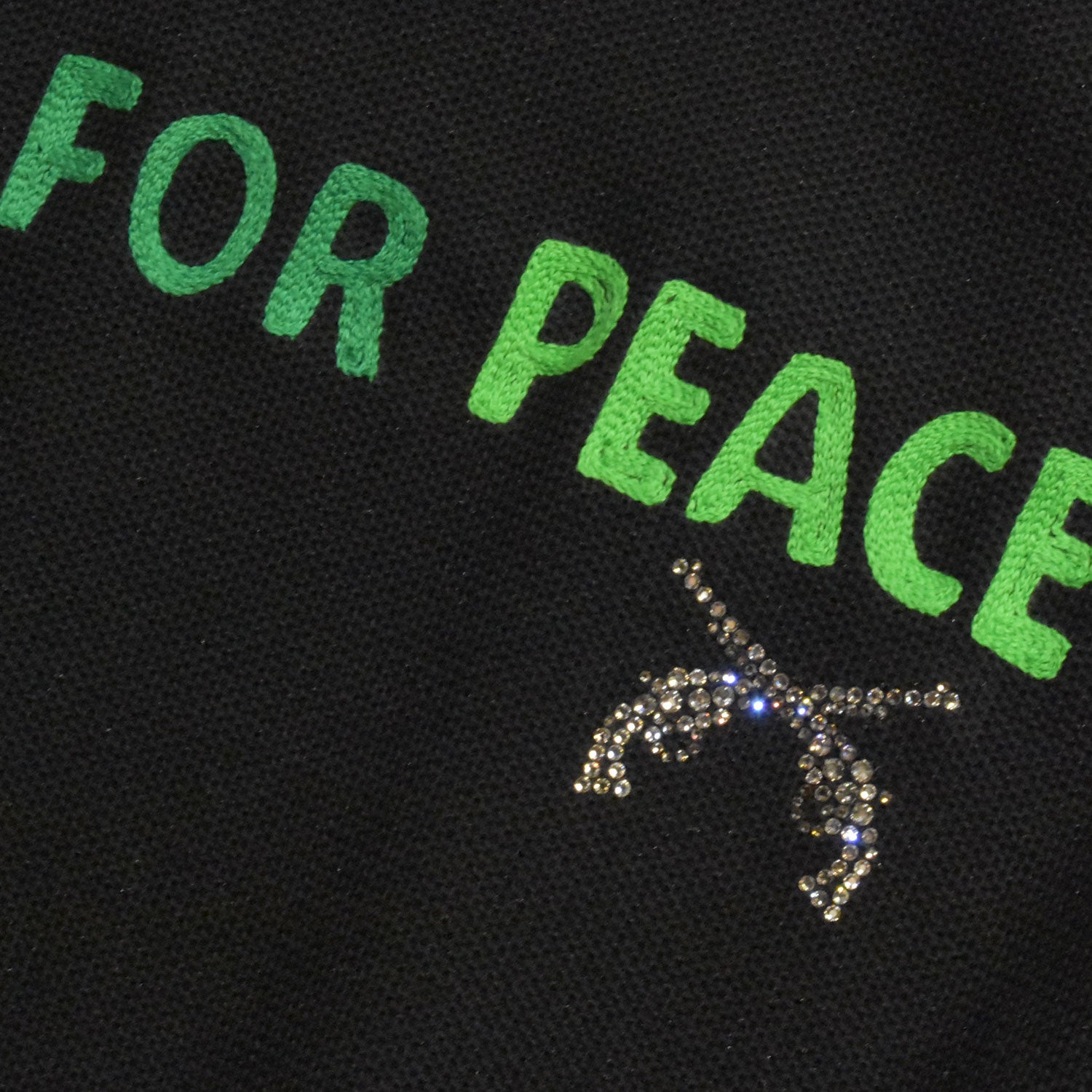 Load image into Gallery viewer, PEOPLE FOR PEACE CABLE KNIT JERSEY / BLACK