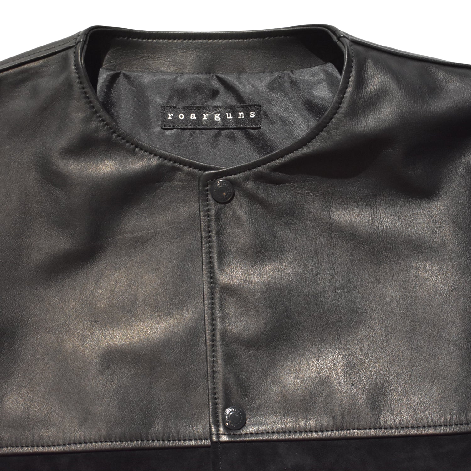 Load image into Gallery viewer, HYBRID LEATHER JACKET CRYSTAL / BLACK