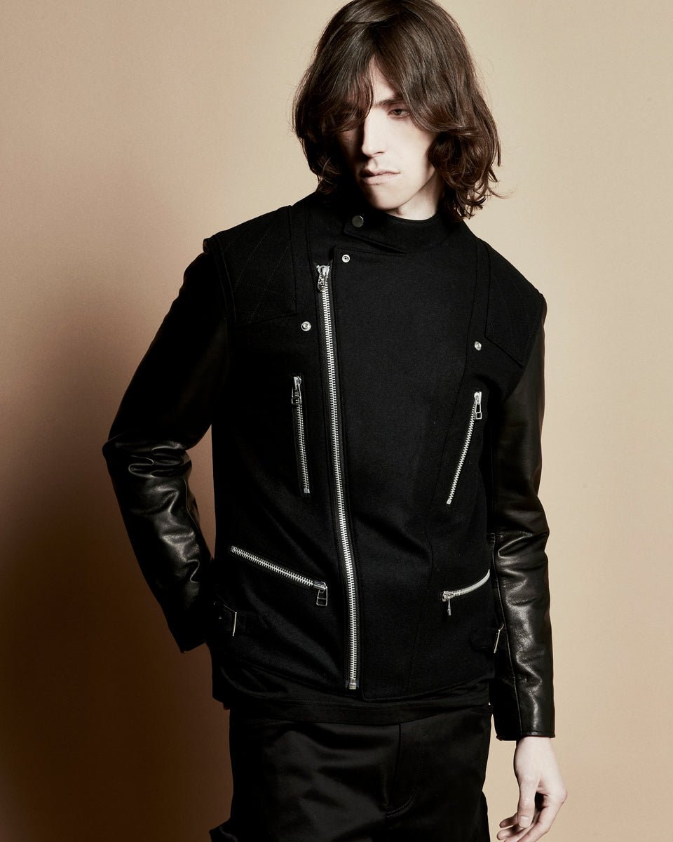 画像をギャラリービューアに読み込む, S100 MELTON COW LEATHER RIDERS JACKET