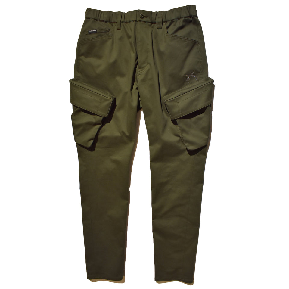 Load image into Gallery viewer, STRETCH CARGO PANTS CRYSTAL / KHAKI