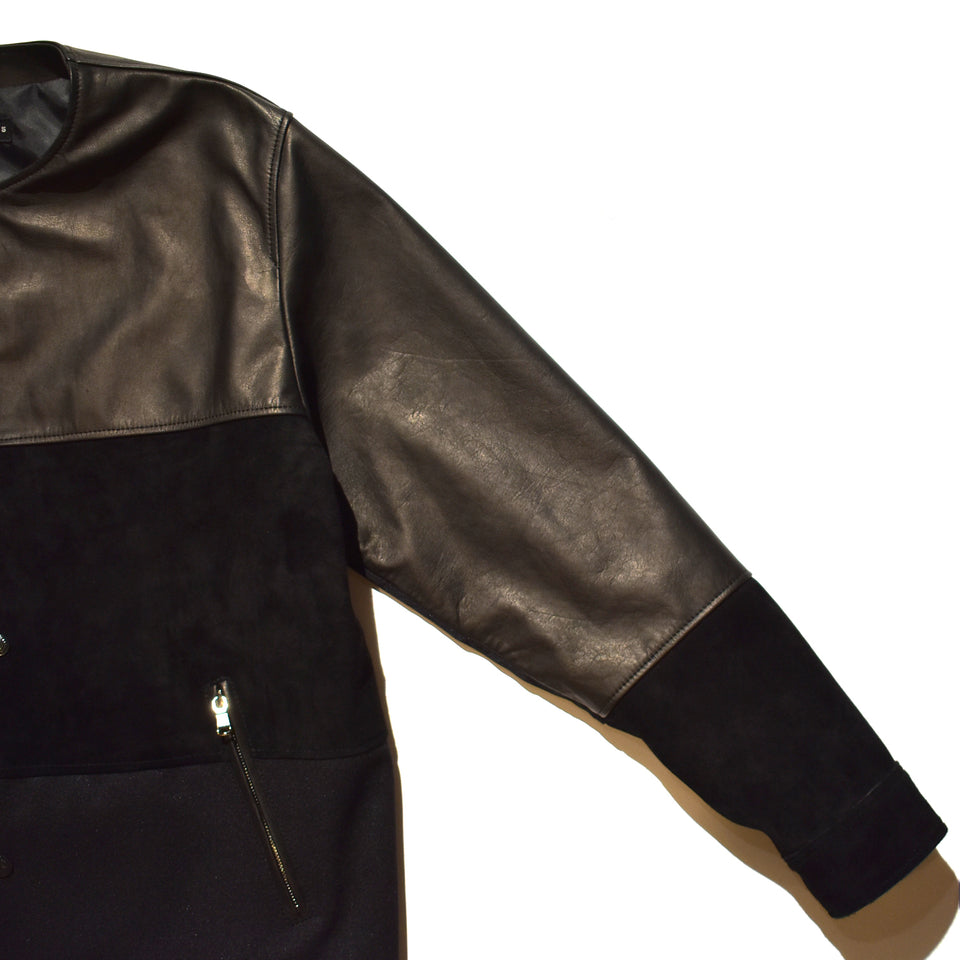 Load image into Gallery viewer, HYBRID LEATHER JACKET / BLACK