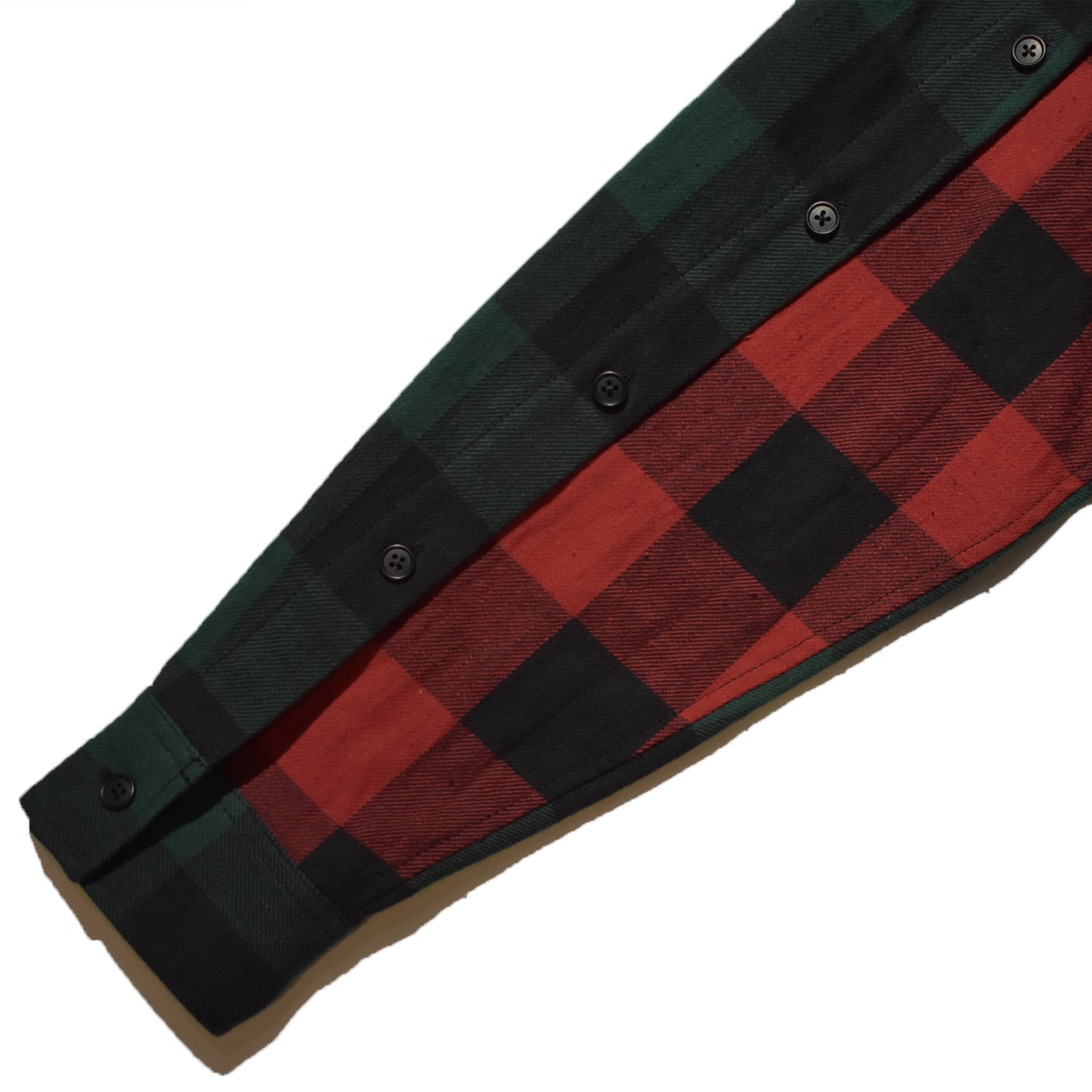 Load image into Gallery viewer, BUFFALO OMBRE CHECK SHIRT / GREEN x RED