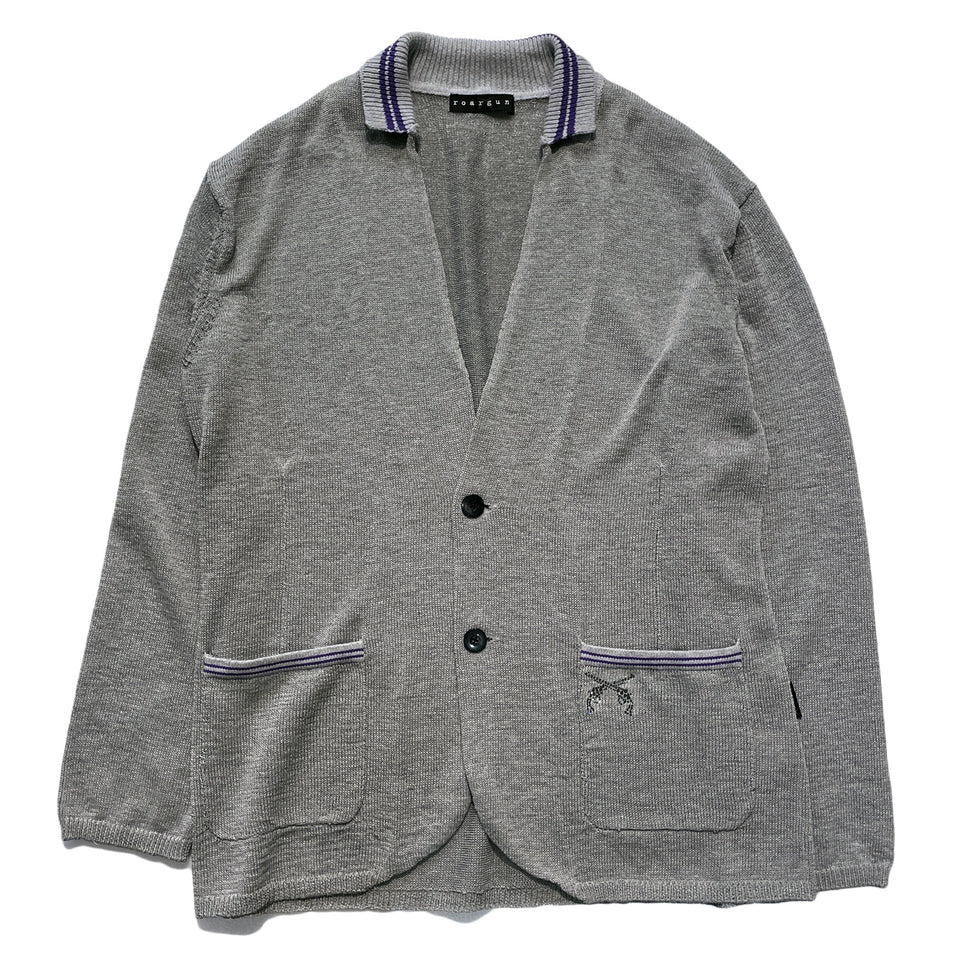 Load image into Gallery viewer, NO COLLAR KNIT CARDIGAN JACKET / GRAY