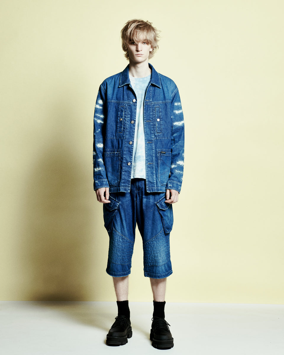 Load image into Gallery viewer, DENIM COVERALL JACKET RAINBOW LIMITED EDITION
